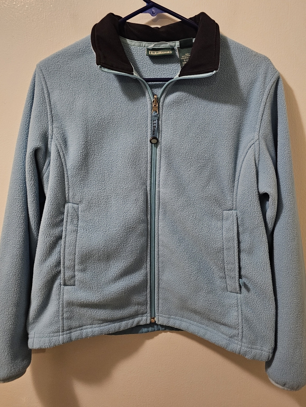 L.L. Bean Fleece Full Zip Jacket Teal Women's Size M Petite